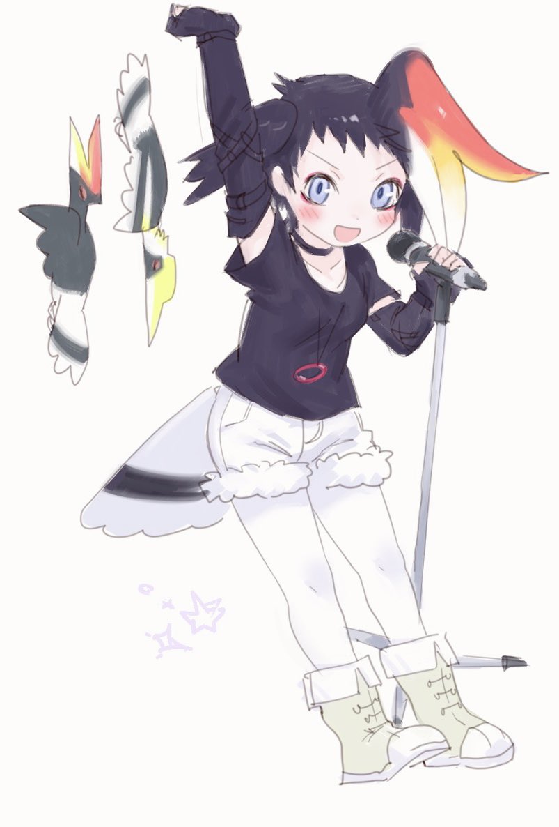 rhinoceros hornbill (kemono friends and 1 more) drawn by mitsuamischeme