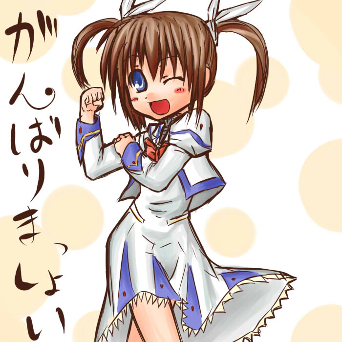 takamachi nanoha (lyrical nanoha and 2 more) drawn by mamoi