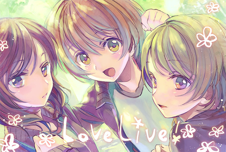 nishikino maki, hoshizora rin, and koizumi hanayo (love live! and 1 more) drawn by ame_yamori