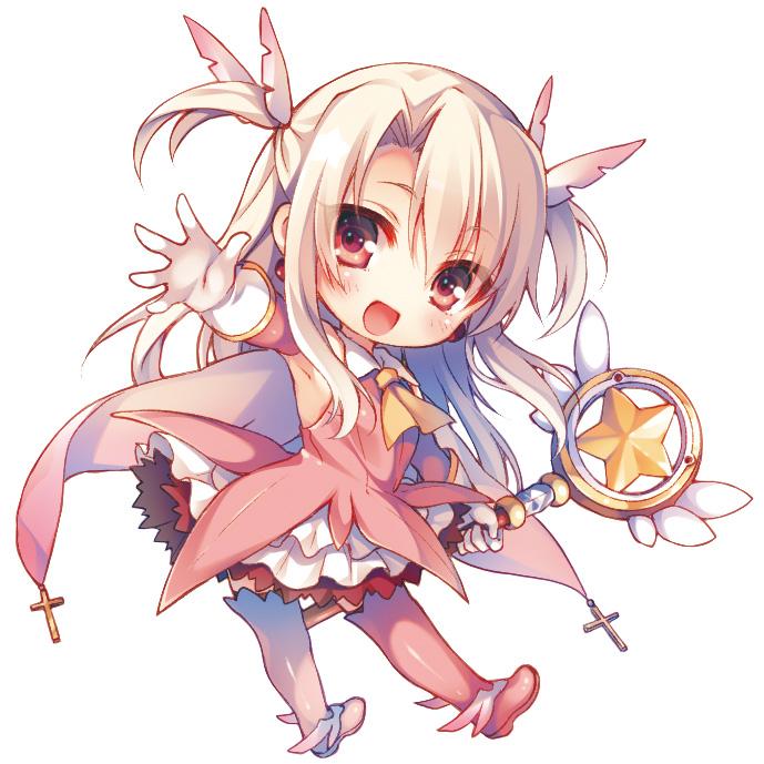 illyasviel von einzbern, prisma illya, and magical ruby (fate and 1 more) drawn by toosaka_asagi
