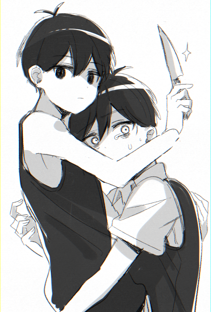 sunny and omori (omori) drawn by yutsu