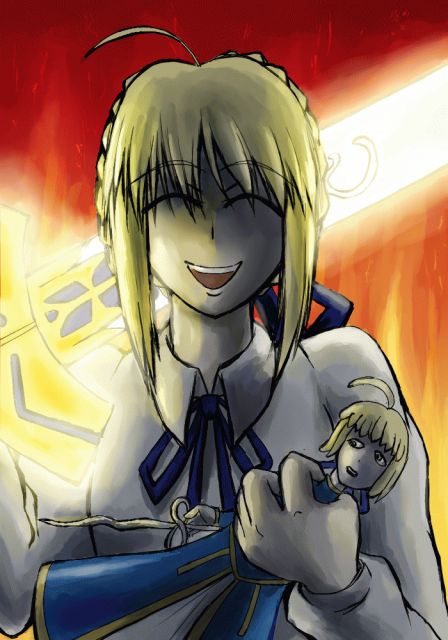 artoria pendragon, saber, and sader (fate and 1 more)