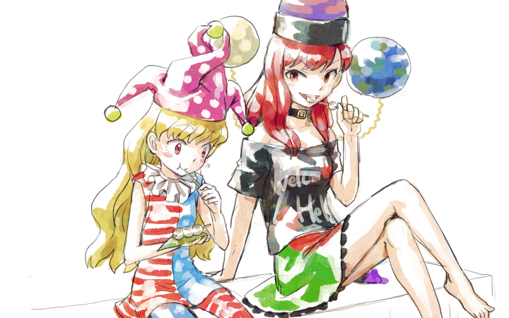 clownpiece and hecatia lapislazuli (touhou) drawn by meimaru_inuchiyo