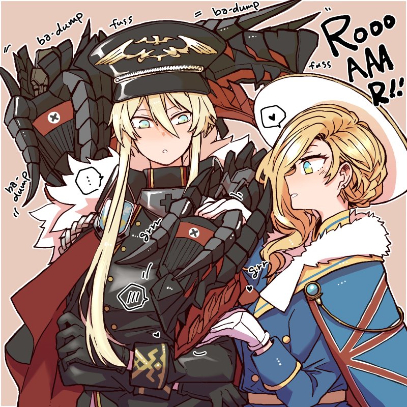 bismarck, hood, and bismarck zwei (azur lane) drawn by asuka_(junerabitts)