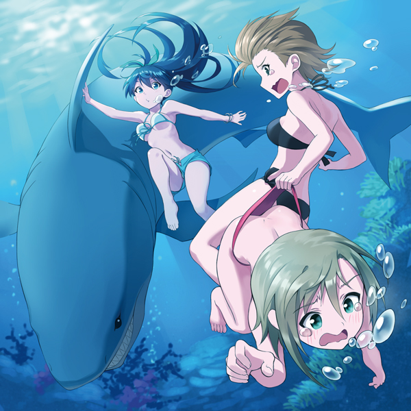ganaha hibiki, tada riina, and kimura natsuki (idolmaster and 1 more) drawn by mofu_(mof_swimradio)