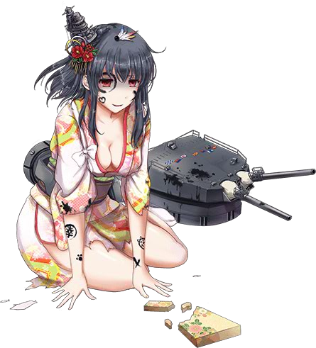 yamashiro and the yuudachi-like creature (kantai collection) drawn by rikka_(rikka331)