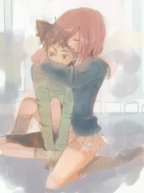 samejima mamimi and nandaba naota (flcl) drawn by kamepanta