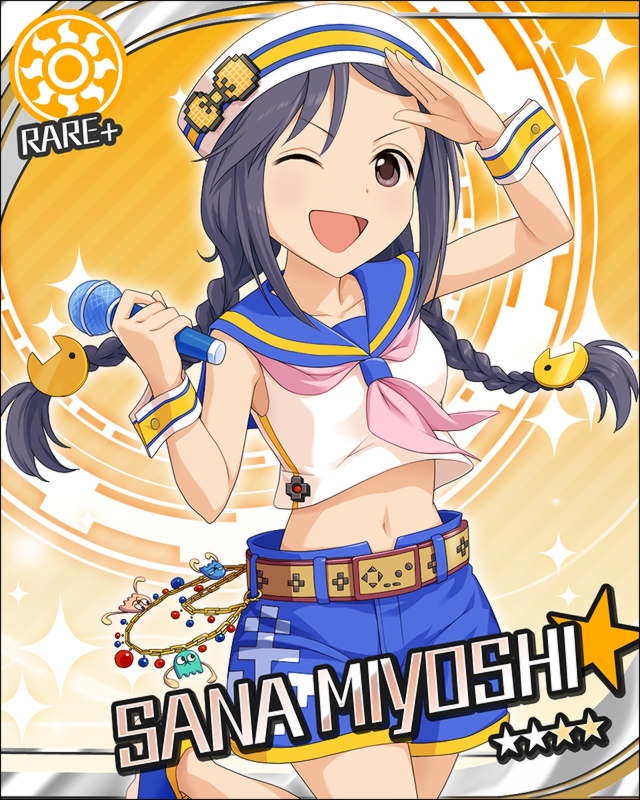 pac-man and miyoshi sana (idolmaster and 2 more)