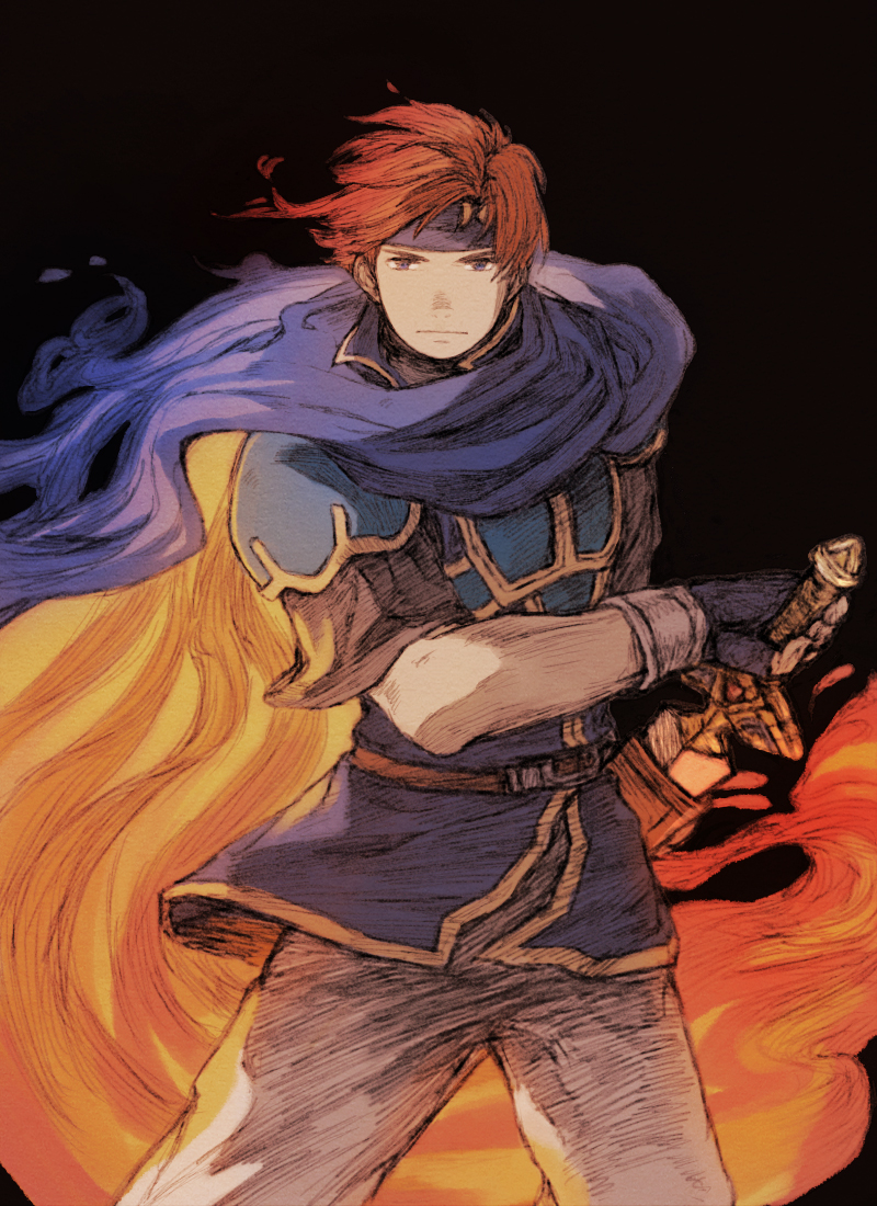 roy (fire emblem and 1 more) drawn by maeka_(kumaekake)