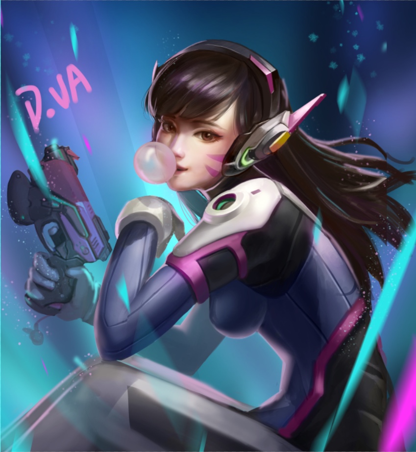 d.va (overwatch and 1 more) drawn by paprika_(amz123)