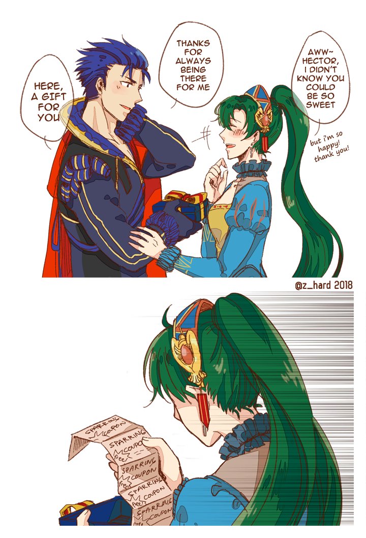 lyn and hector (fire emblem and 2 more) drawn by z_hard