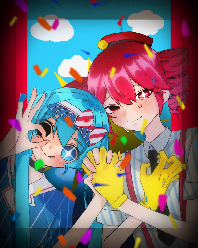 hatsune miku and kasane teto (vocaloid and 2 more) drawn by user_ukjx4555