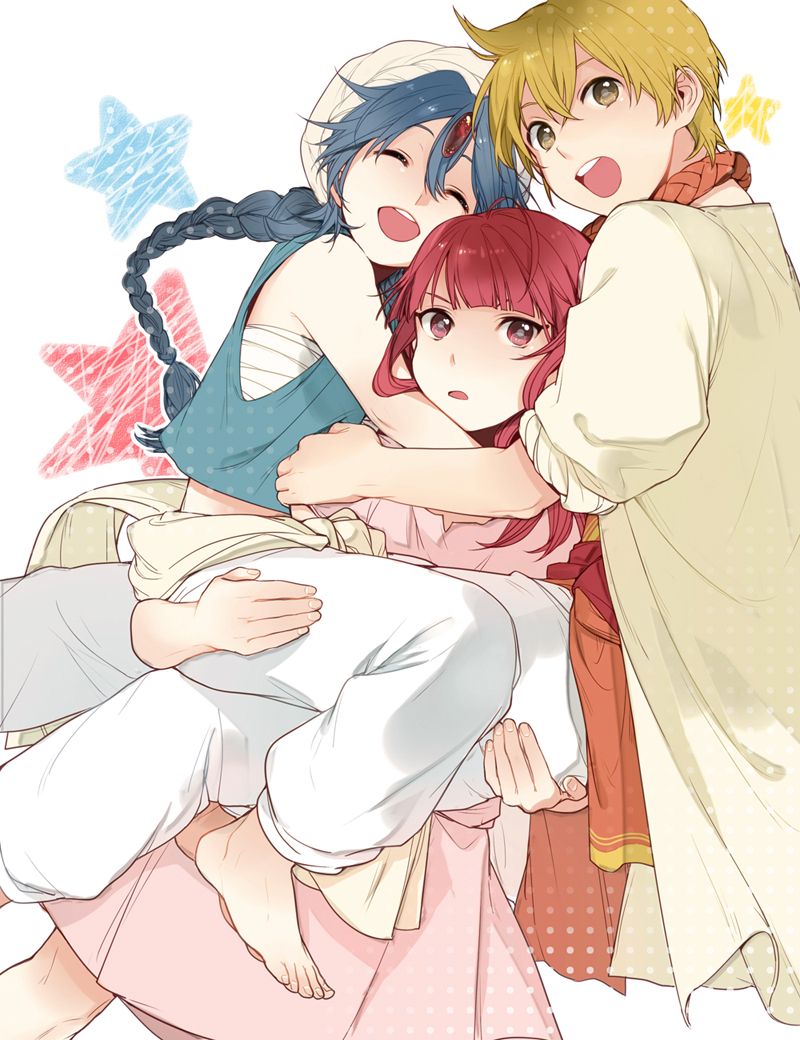 morgiana, aladdin, and alibaba saluja (magi the labyrinth of magic) drawn by tuuuh