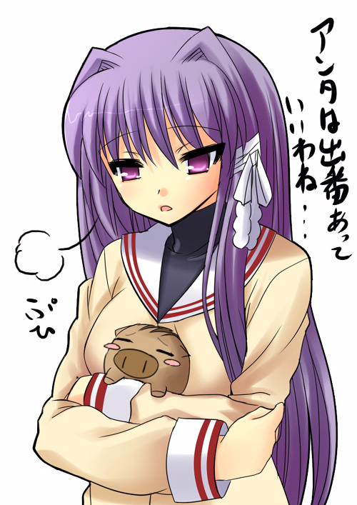 fujibayashi kyou and botan (clannad) drawn by yukizuki_chikuba