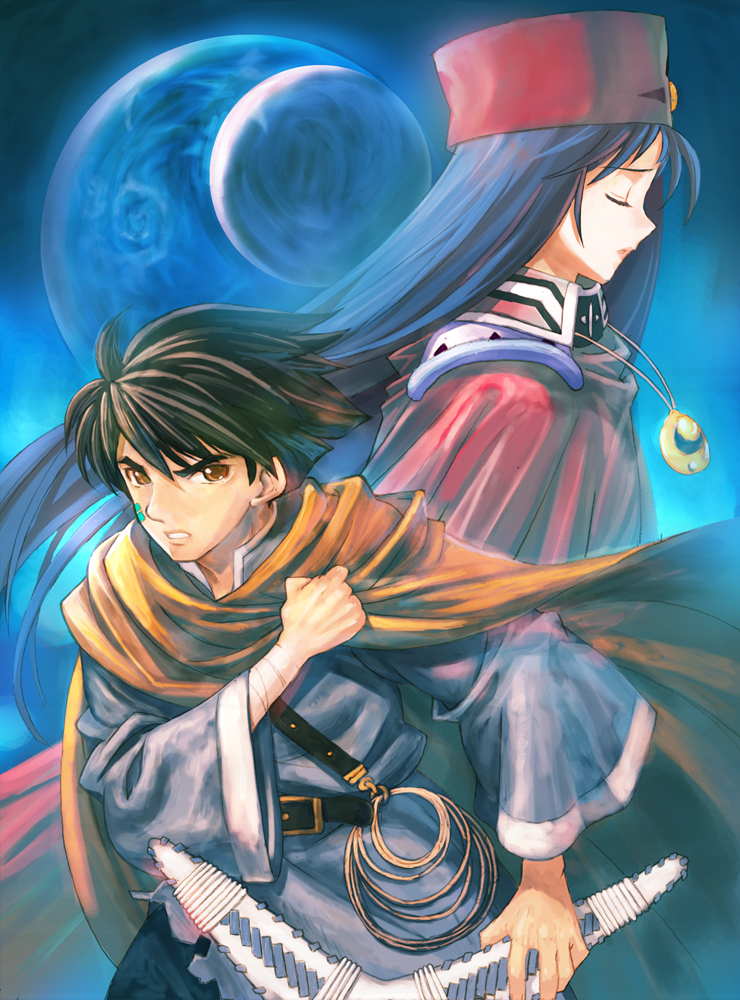 lucia and hiro (lunar and 1 more) drawn by hirokiku