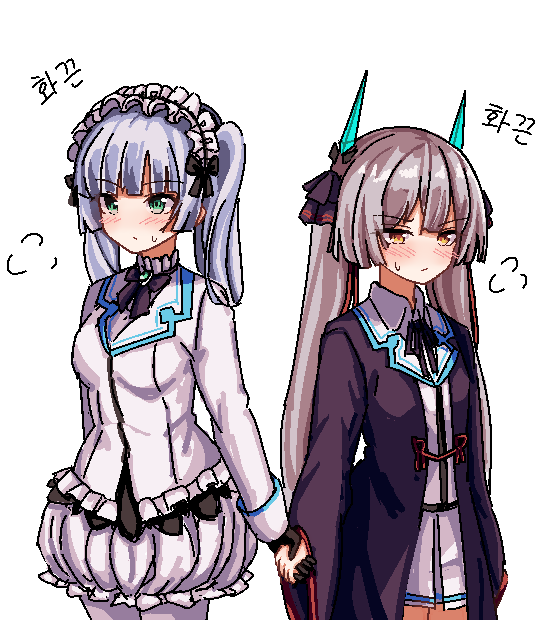 ogasawara hisame and sugawara chie (heaven burns red) drawn by ev_two