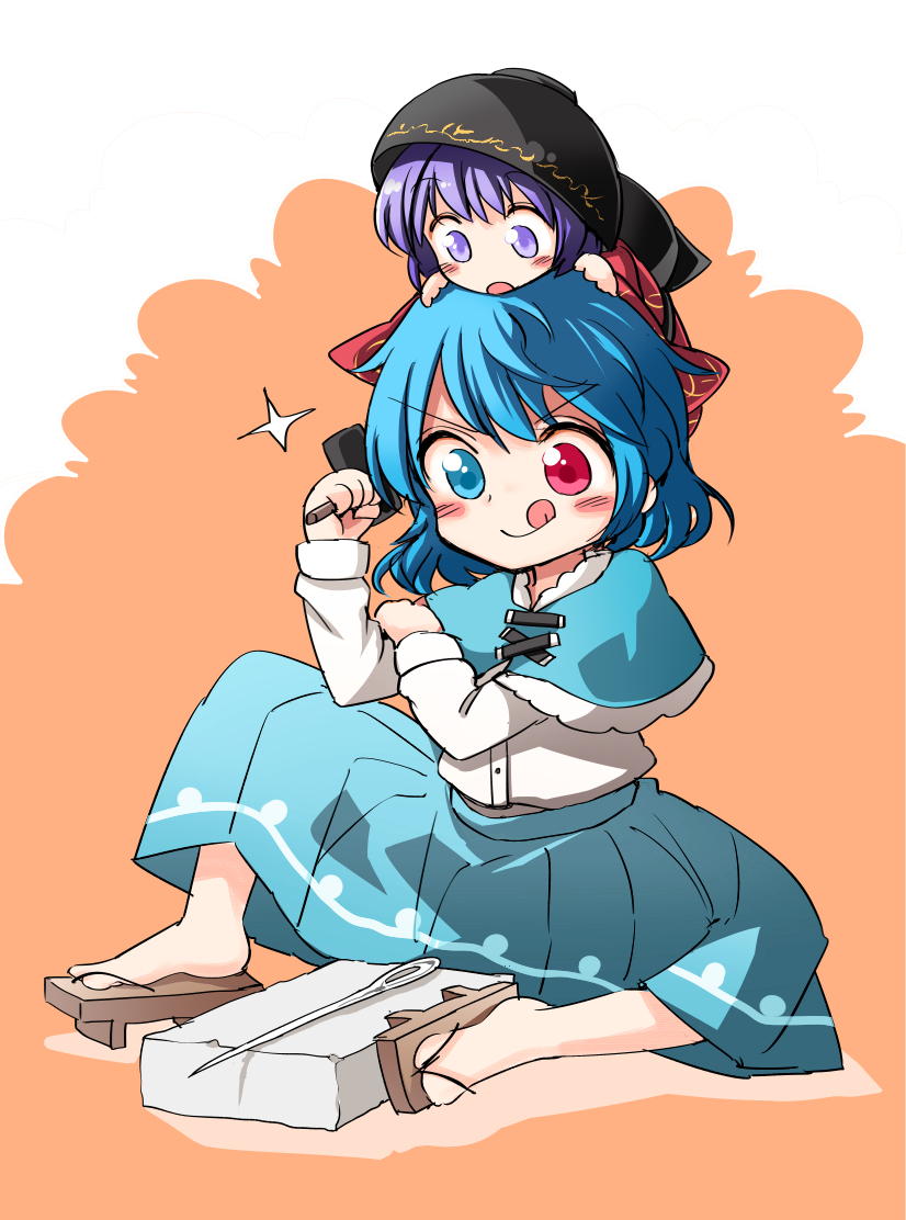 tatara kogasa and sukuna shinmyoumaru (touhou and 1 more) drawn by harusame_(unmei_no_ikasumi)
