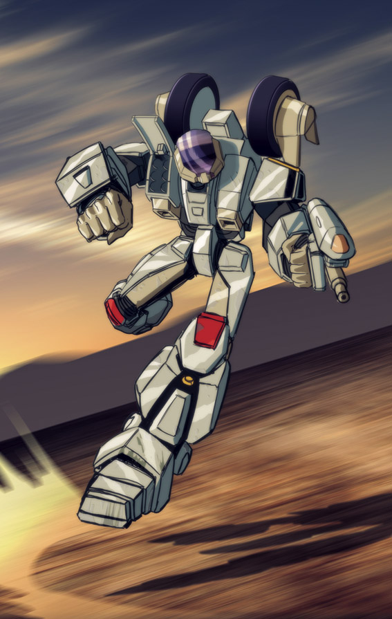 mospeada and ride armor (robotech and 2 more) drawn by elgrimlock