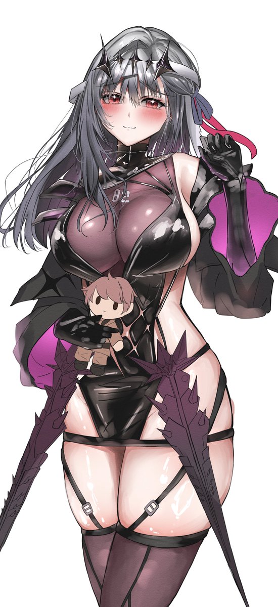 commander and modernia (goddess of victory: nikke) drawn by iwazaki
