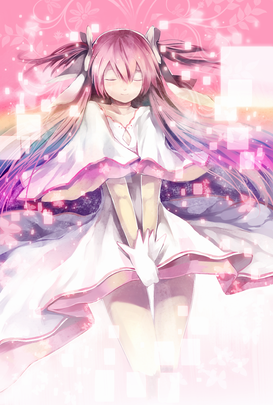 kaname madoka and ultimate madoka (mahou shoujo madoka magica) drawn by ao_jun