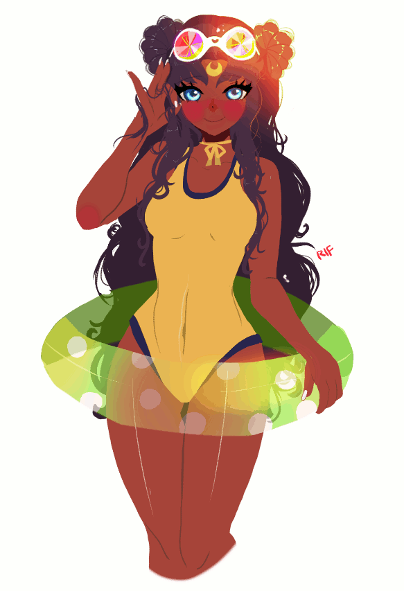 luna (bishoujo senshi sailor moon) drawn by rif_(rif-art)