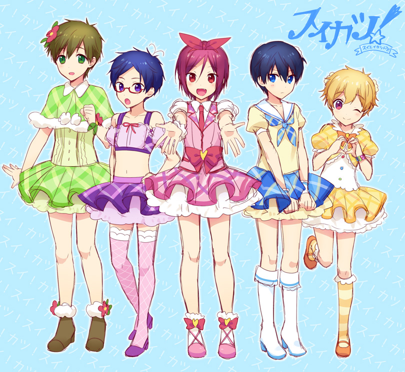 hoshimiya ichigo, kiriya aoi, shibuki ran, tachibana makoto, nanase haruka, and 5 more (aikatsu! and 1 more) drawn by mo_(nmnme)