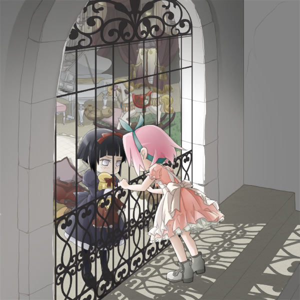 haruno sakura and hyuuga hinata (naruto) drawn by sigekitti