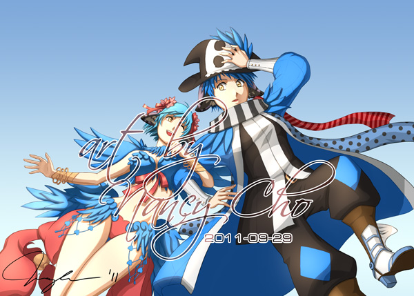 wanderer and minstrel (ragnarok online) drawn by nancy_teeple