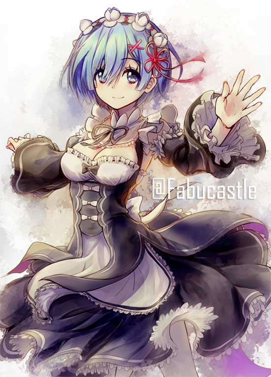 rem (re:zero kara hajimeru isekai seikatsu) drawn by hazel_(silver_vine)