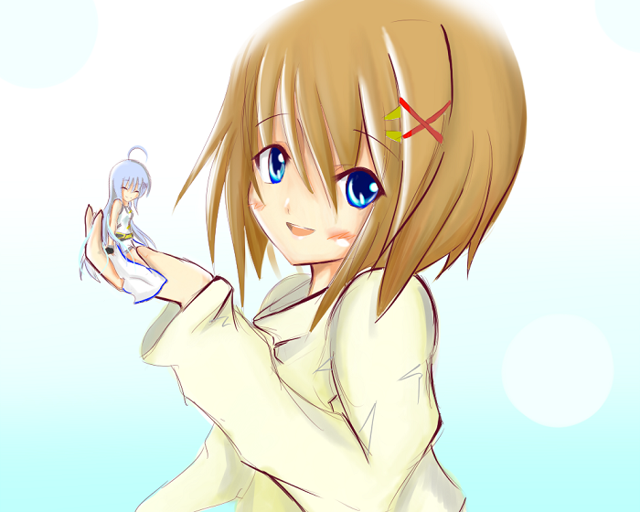 yagami hayate and reinforce zwei (lyrical nanoha and 1 more) drawn by yashiro_(tutinoyashiro)