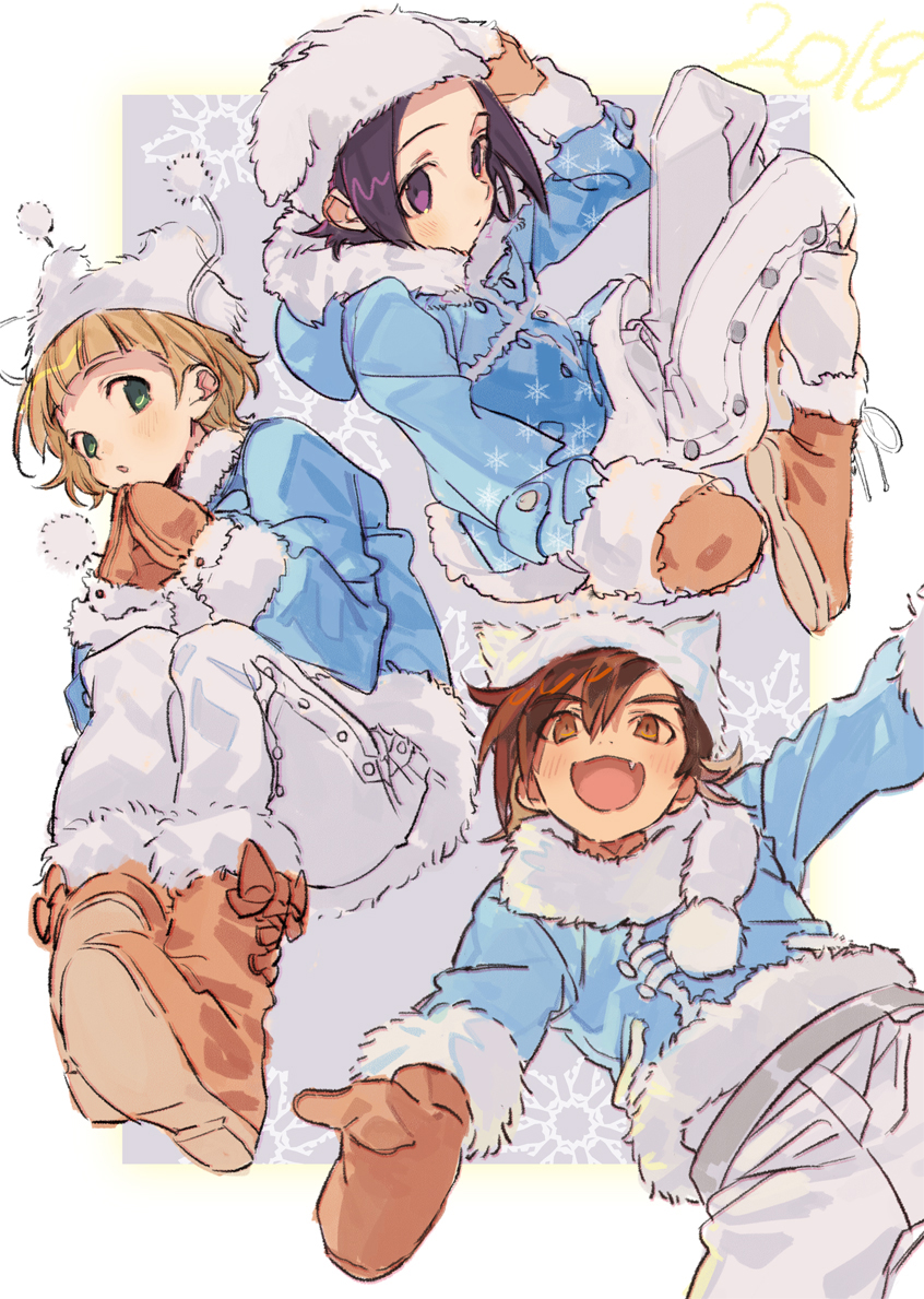 himeno kanon, tachibana shiro, and okamura nao (idolmaster and 1 more) drawn by nana_tetra