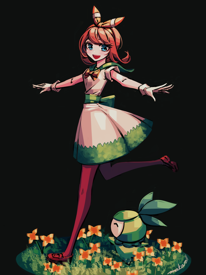 may and petilil (pokemon and 1 more) drawn by makaroll
