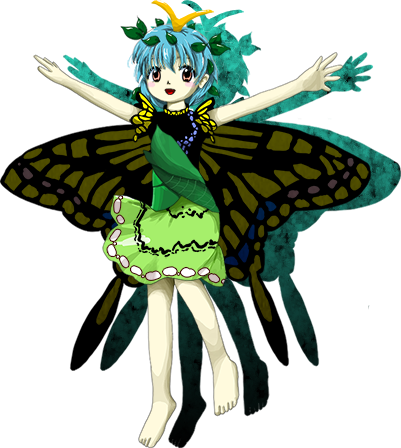eternity larva (touhou and 1 more) drawn by zun_(artist)