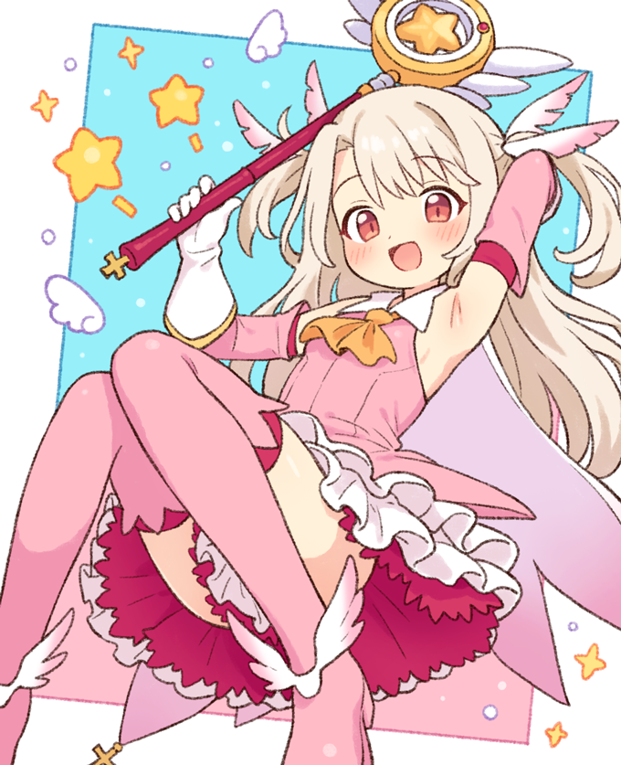 illyasviel von einzbern, prisma illya, and magical ruby (fate and 1 more) drawn by onyhakase
