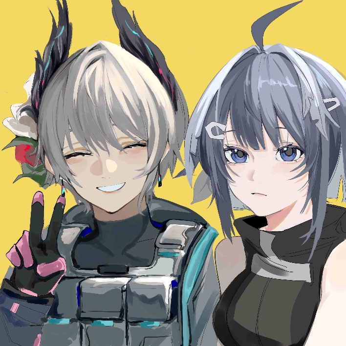 la pluma and raidian (arknights) drawn by pi_jiu_ya
