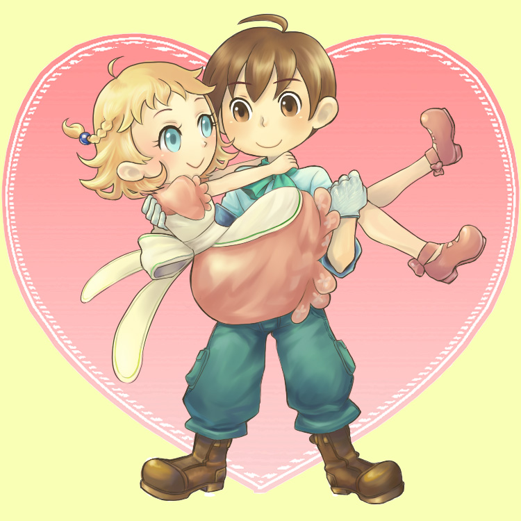 mai and takeru (bokujou monogatari and 1 more) drawn by merochoco