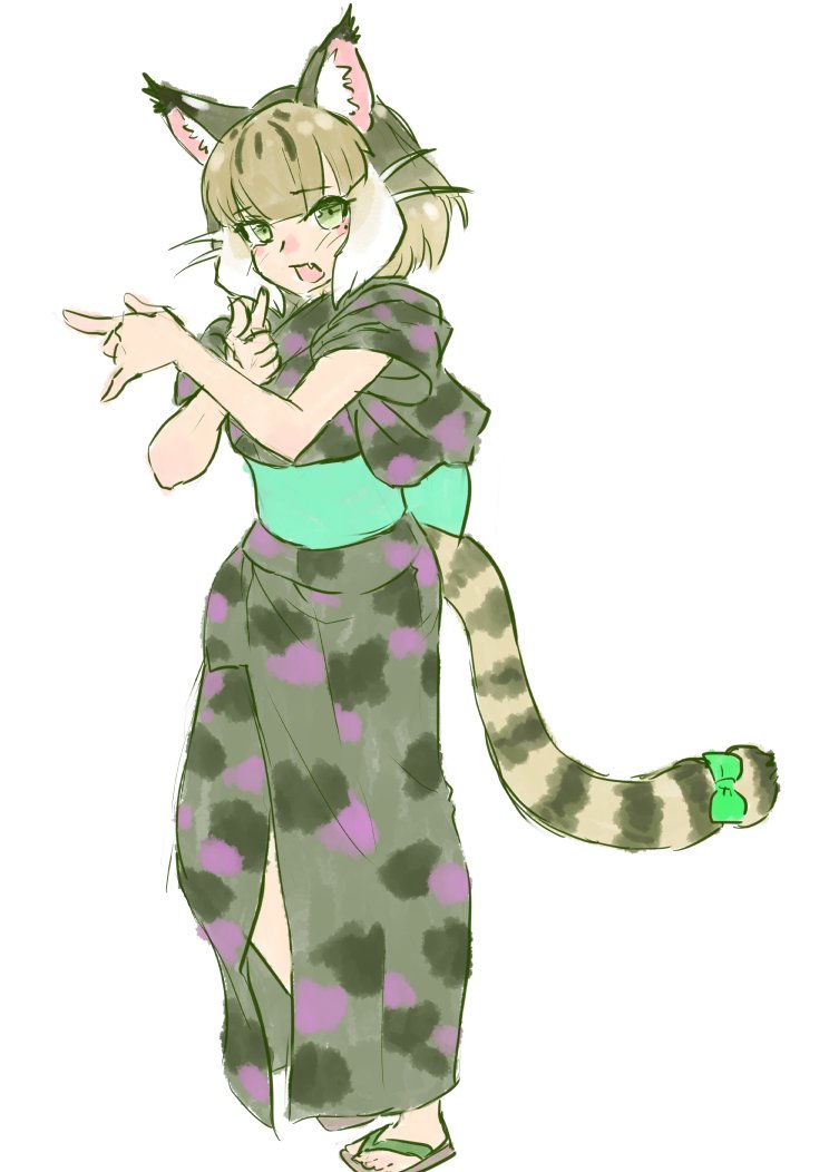 jungle cat (kemono friends and 1 more) drawn by kishida_shiki