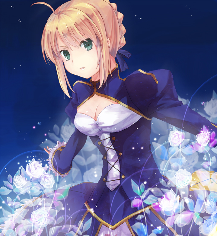 artoria pendragon and saber (fate and 2 more) drawn by asarihamaguri