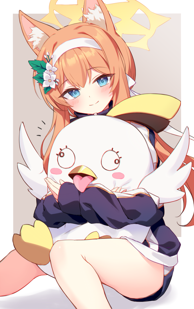 mari and peroro (blue archive) drawn by tsuzaki_tsunomi