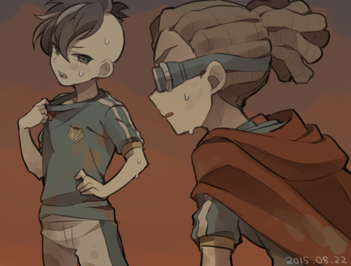 kidou yuuto and fudou akio (inazuma eleven) drawn by saku_anna