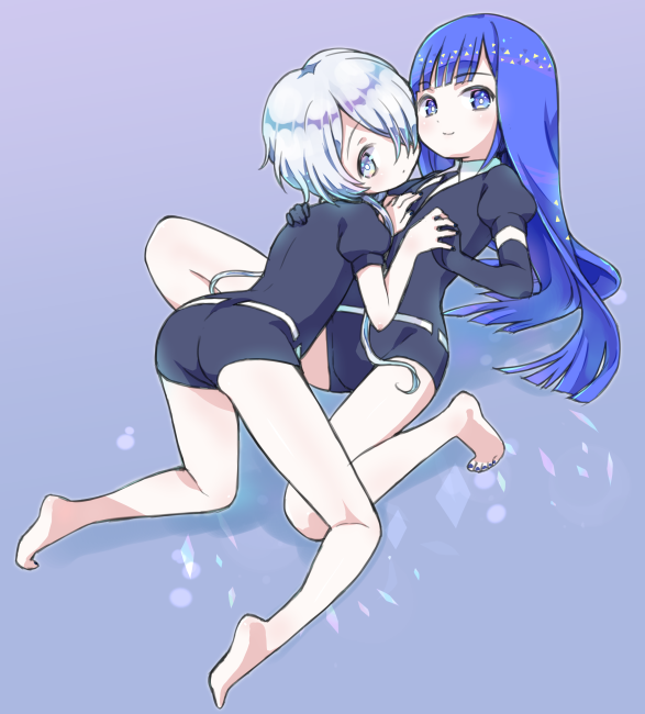 lapis lazuli and ghost quartz (houseki no kuni) drawn by amimi