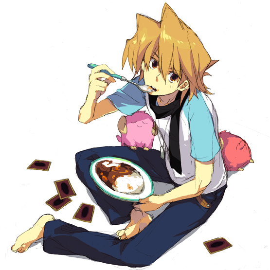 jonouchi katsuya and scapegoat (yu-gi-oh! and 1 more) drawn by ebira
