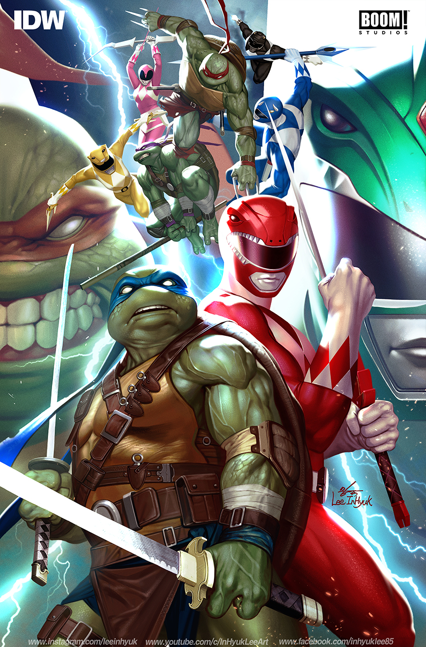 leonardo, raphael, donatello, michelangelo, dragon ranger, and 12 more (super sentai and 6 more) drawn by in-hyuk_lee