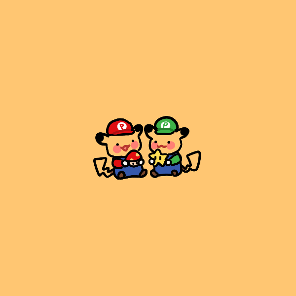 pikachu, mario, and luigi (pokemon and 1 more) drawn by posebean