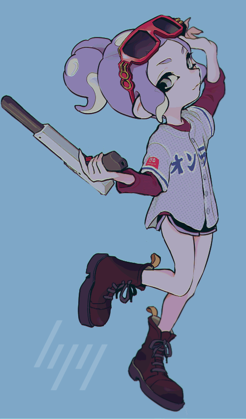 octoling player character and octoling girl (splatoon) drawn by imaikuy0