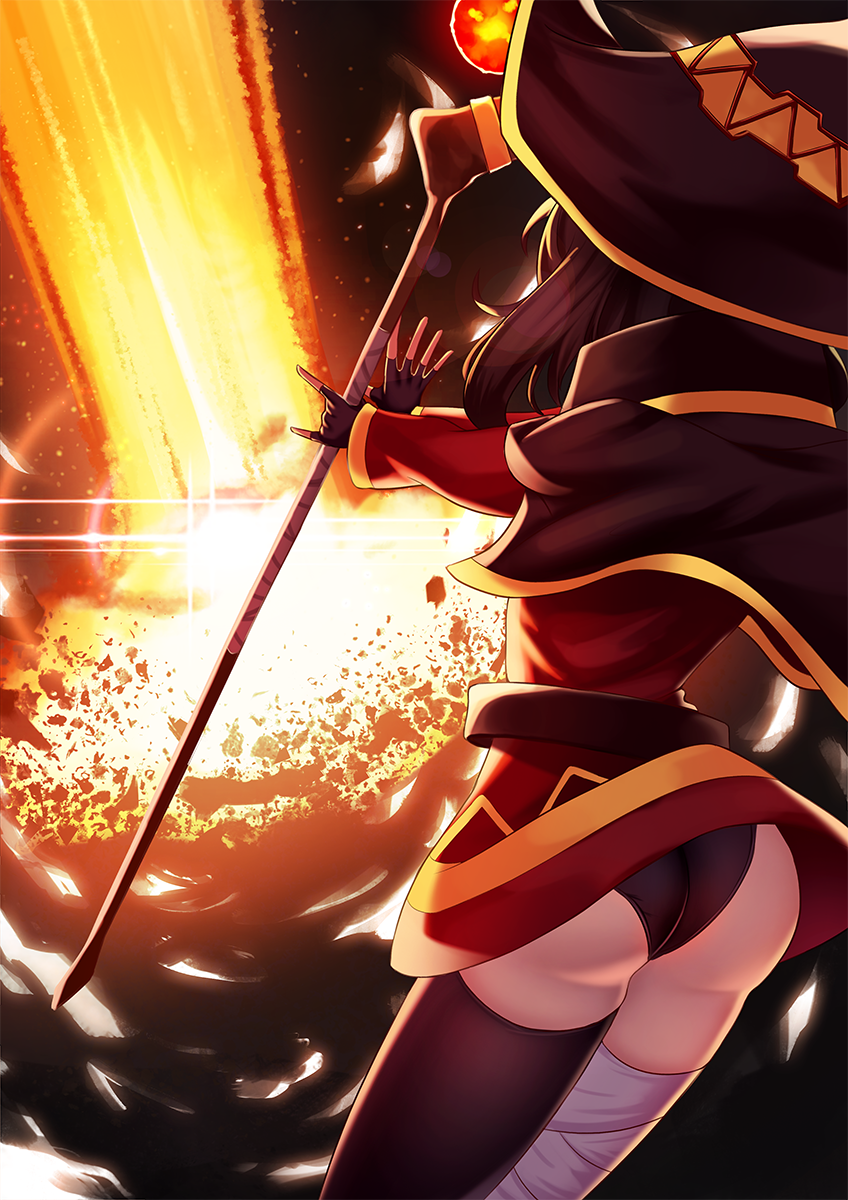 megumin (kono subarashii sekai ni shukufuku wo!) drawn by daydream_(zhdkffk21)