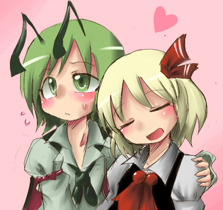 rumia and wriggle nightbug (touhou) drawn by aruse_yuushi