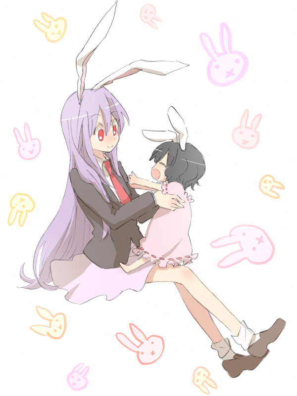 reisen udongein inaba and inaba tewi (touhou) drawn by mokeo