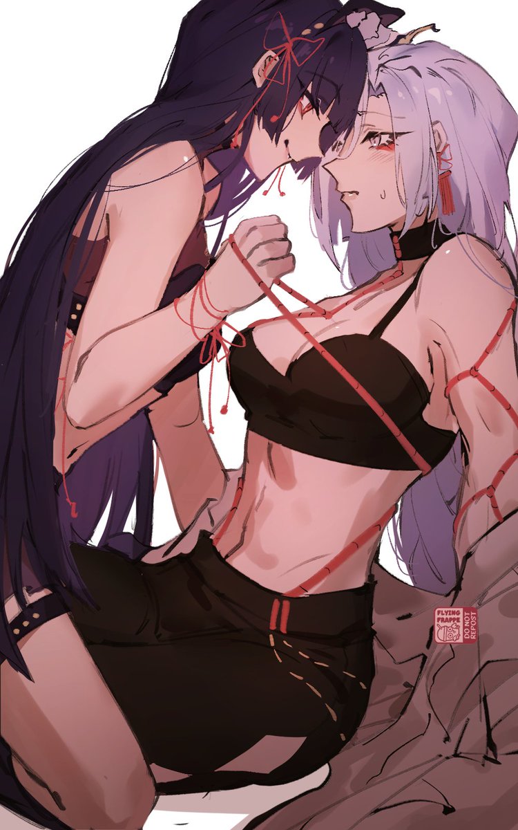 shenhe and yun jin (genshin impact) drawn by flying-frappuccino