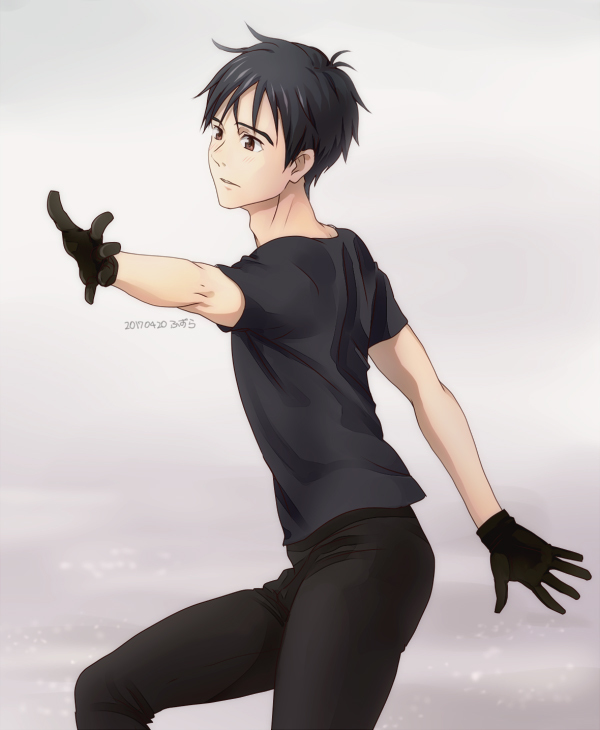 katsuki yuuri (yuri!!! on ice) drawn by yamano_uzura